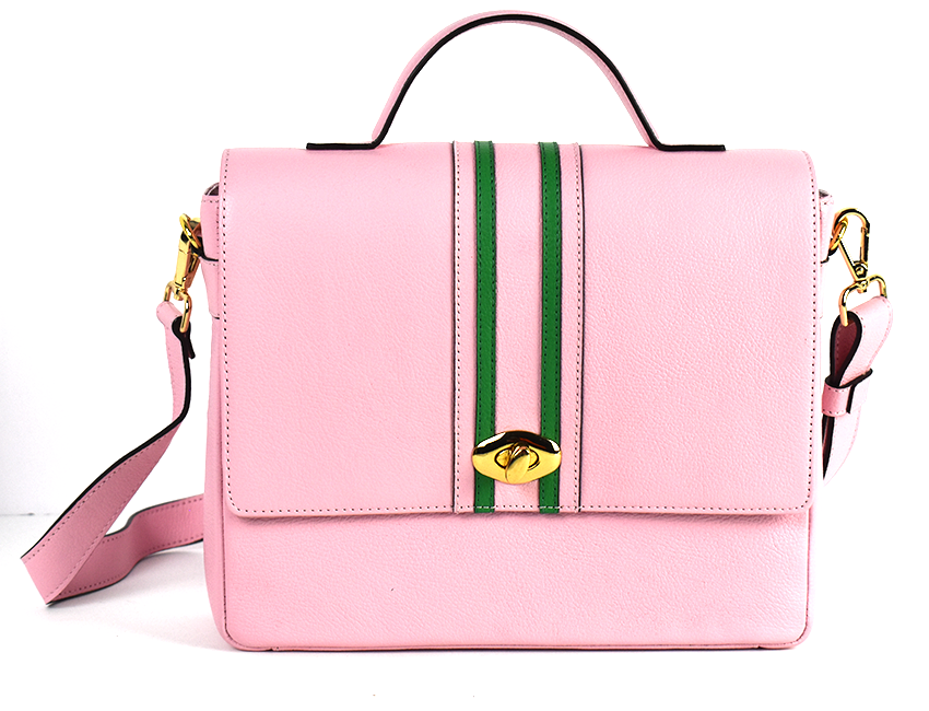 Women's mm Collection Satchel Handbag Purse with Matching Wristlet Pink Fashion